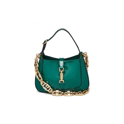 GUCCI JACKIE 1961 MINI BAG PATENT LEATHER 605524 (19*13*3cm)